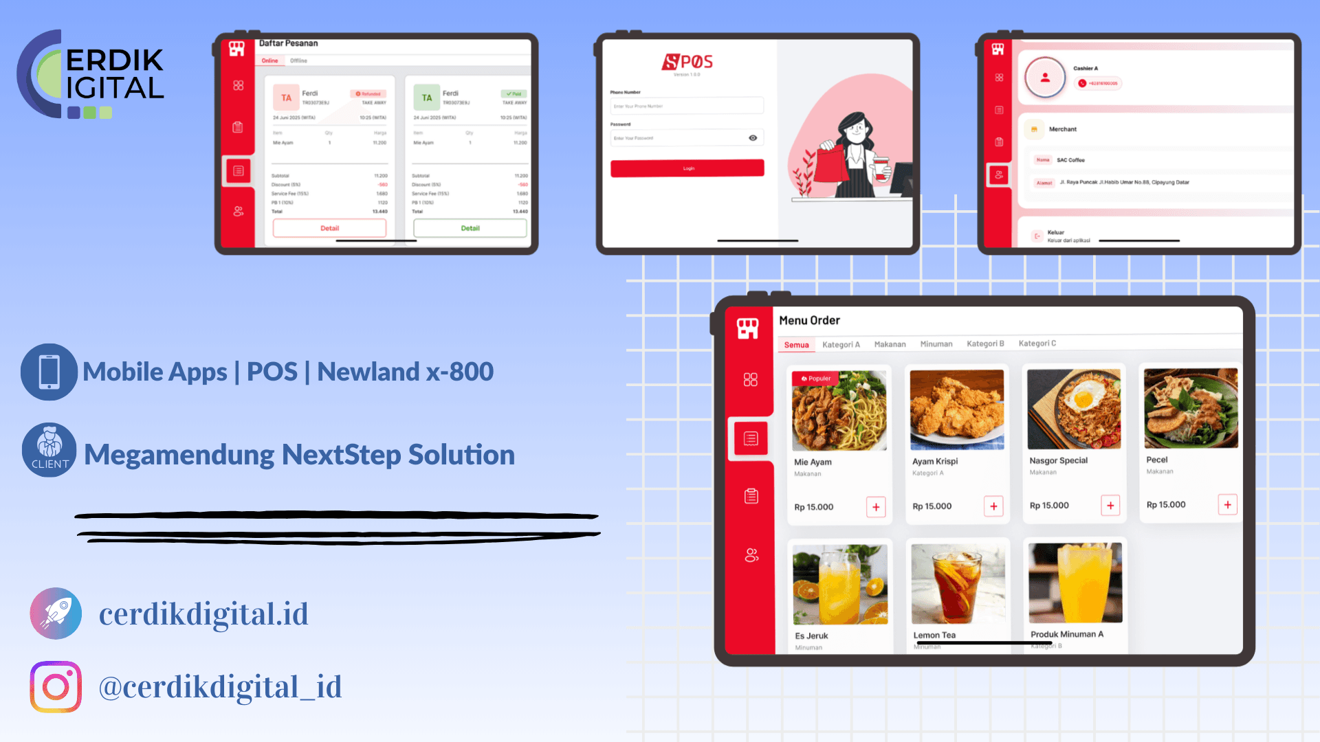 Mobile POS | Newland X-800 | PT Megamendung Nextstep Solutions